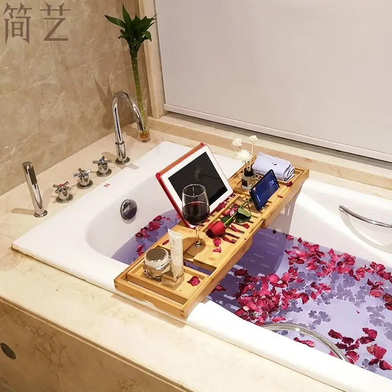 Подставка для книги бамбуковое хранилище винной ванны полка ванной аксессуары