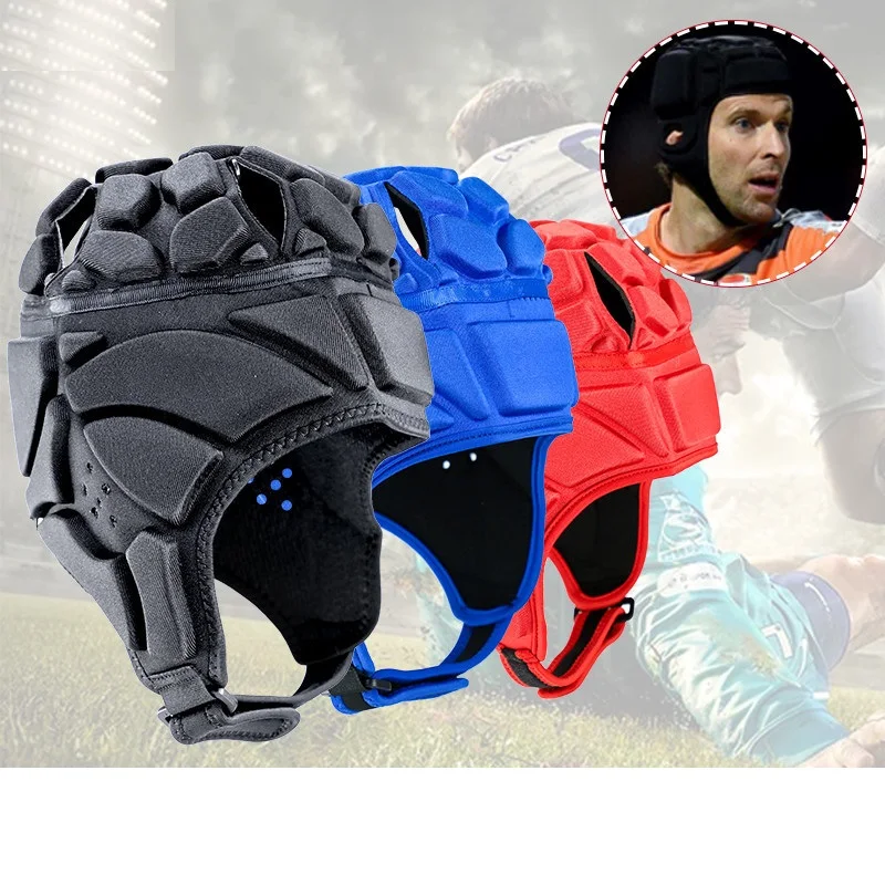 

Pro Helmet - EVA Shockproof Headgear for Rugby Flag Football Soccer Goalkeeper & Goalie - Unisex for Youth and Adult