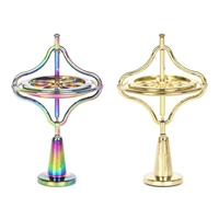 adults alloy rainbow finger gyroscope decompression toy kill time metal anti gravity spinner toy for offfice study stress relief