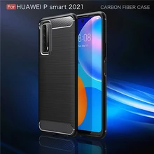 For Huawei P Smart 2021 Case Carbon Fiber Anti-knock Shockproof Soft Case For Huawei P Smart 2021 Cover For Huawei P Smart 2020