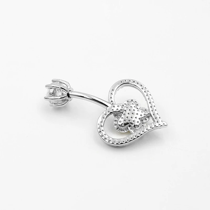 Пирсинг в пупок Женский из серебра украшения для кузова пробы