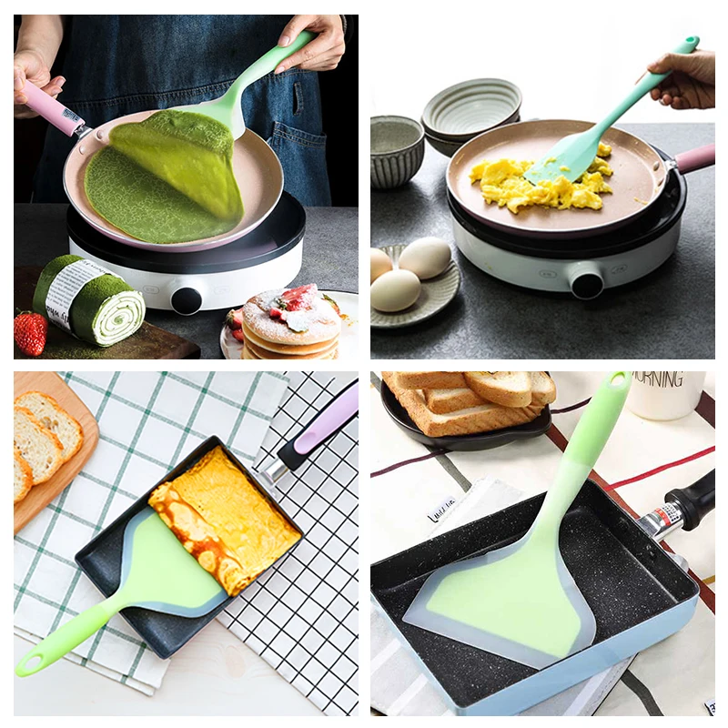 Силиконовая кухонная утварь лопатка говядина мясо яйцо кухонный скребок широкая