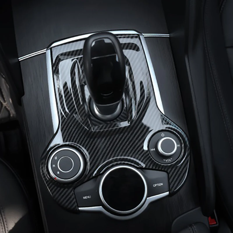 

Панель переключения передач автомобиля, интерьерная панель центральной консоли автомобиля, аксессуары для Alfa Romeo Giulia Stelvio