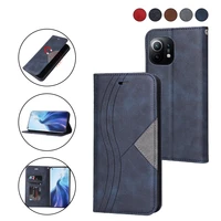magnetic card slot leather case for xiaomi mi 11 9t 9 10 10t cc9 cc9e pro a3 note 10 poco m3 x3 nfc solid color shockproof cover