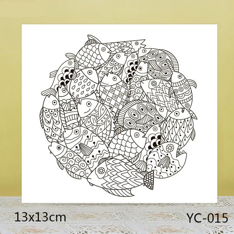 AZSG милые толстые рыбы прозрачные штампы для DIY Скрапбукинг/изготовление