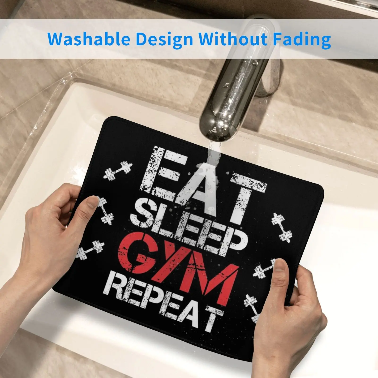 

Eat Sleep Gym Repeat Mouse Pad DIY Print Gym Workout Fitness Lift Funny Eat Sleep Gym Repeat Training