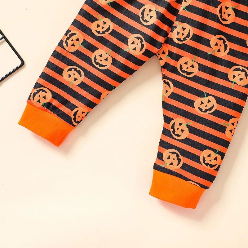 

3Pcs Newborn Toddler Baby Boys Girls Clothes Unisex Infant Little Kid Halloween Outfit Romper Top+Print Pants+hat Clothing Sets