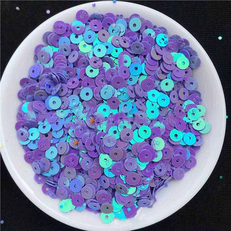 Plating Purple 2000 шт ПВХ блестки многоцветные пластиковые свободные блестки для платья дома вечерние свадебные украшения блестки стеклянные бусины труба пятно 4 мм - Цвет: Plating Purple