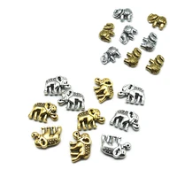 charm elephant shape perforated beads connection for fashion jewelry making diy handmade bracelet necklace accessories