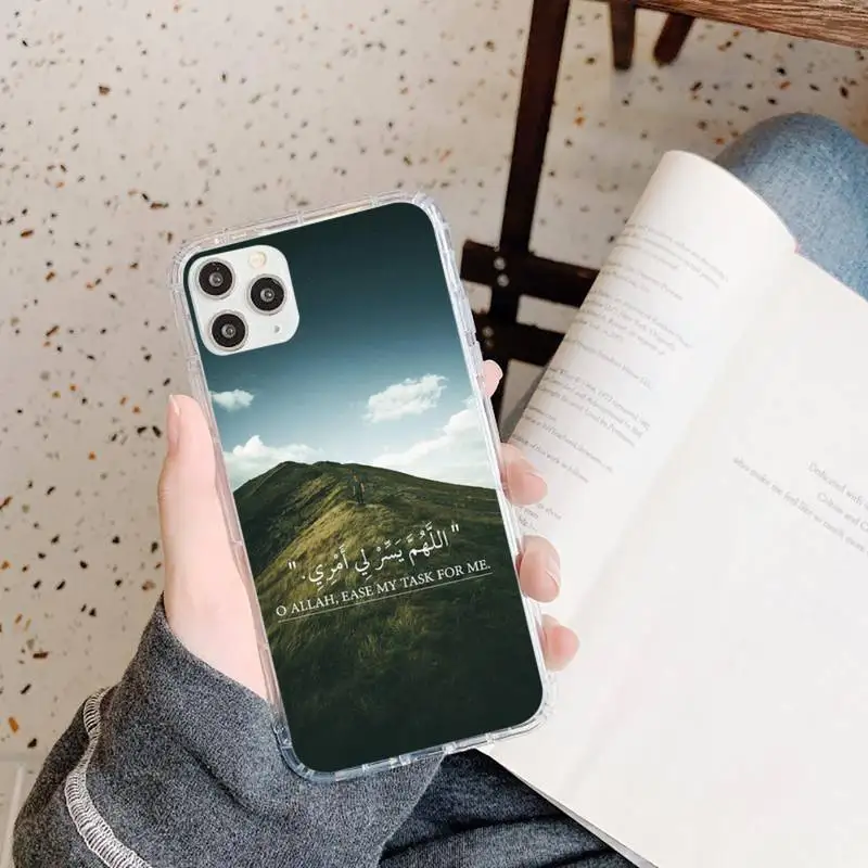 

Islamic Muslim letter text pattern Phone Case Transparent soft For iphone 5 5s 5c se 6 6s 7 8 11 12 plus mini x xs xr pro max