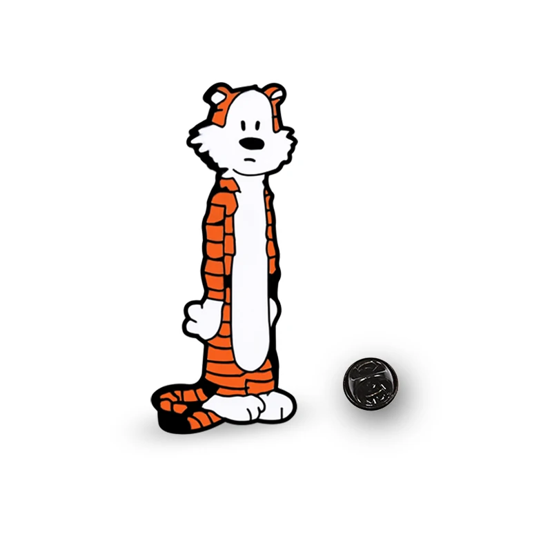 Shshd мультяшная брошь с тигром милые красные эмалированные булавки в виде