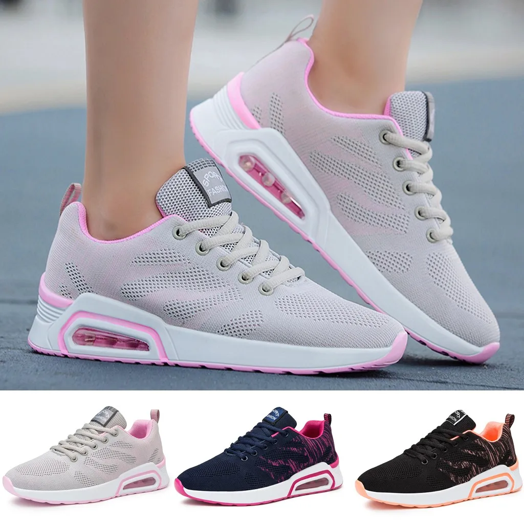 

SAGACE Leisure women's sneakers with platform Outdoor Mesh Sports Shoes Breathable Lace-Up casual shoes women Sneakers female