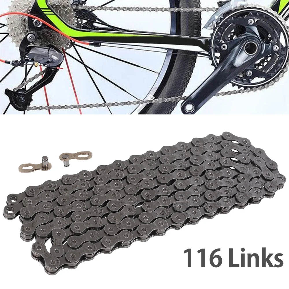 

9-speed bicycle chain silver bicycle chain mountain road bike chain ultralight 116L