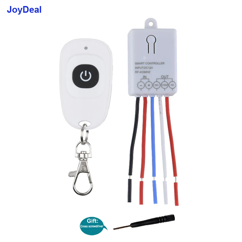 

433 MHz Universal Wireless Remote Control Switch DC 12V 1CH Relay Receiver Module RF Transmitter For Electronic Lock Control DIY