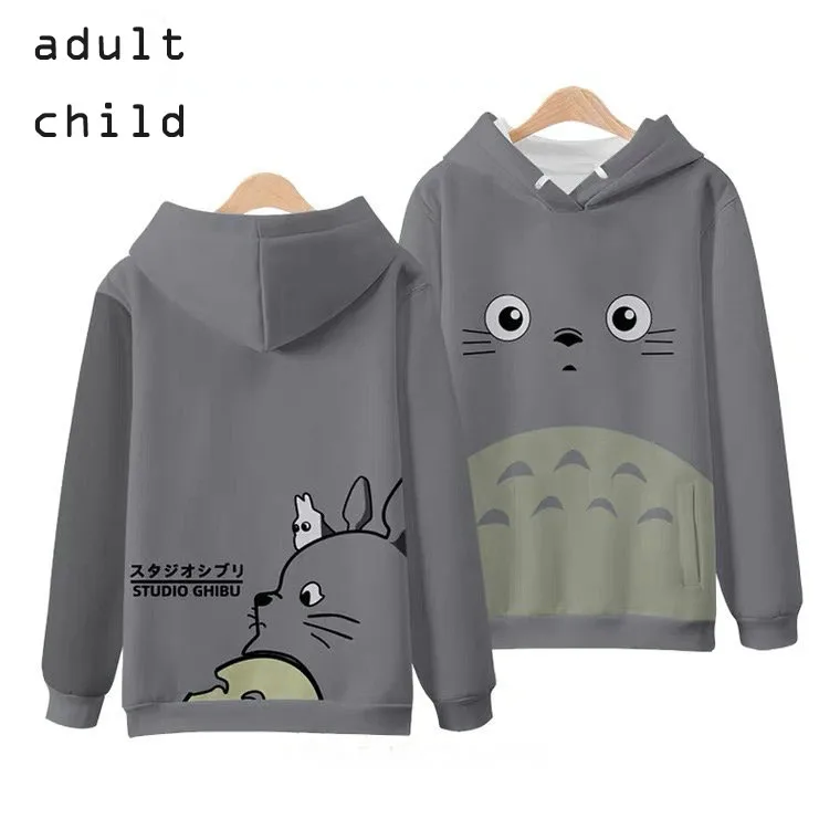 

Totoro 3D Printing Hoodies Students Autumn Casual Sweatshirt Japanese Manga Hoodie Long Sleeves Pollover Plus Size ANime Clothes