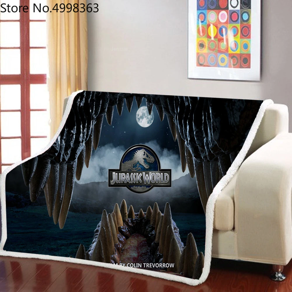 Парк Юрского периода шерпа Флисовое одеяло 3D Динозавр лес печать утяжеленное для