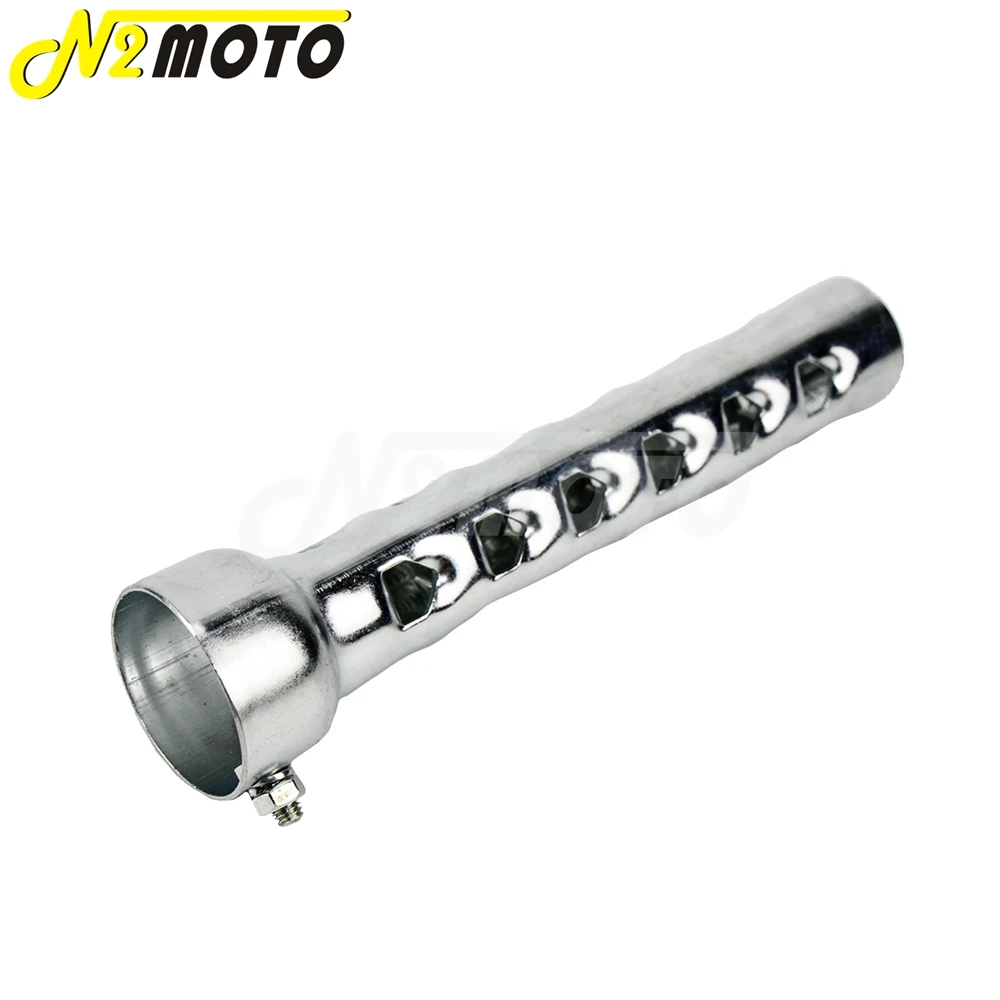 Серебристая длинная 8 дюймовая вставка с заглушкой выхлопной трубы для мотоцикла