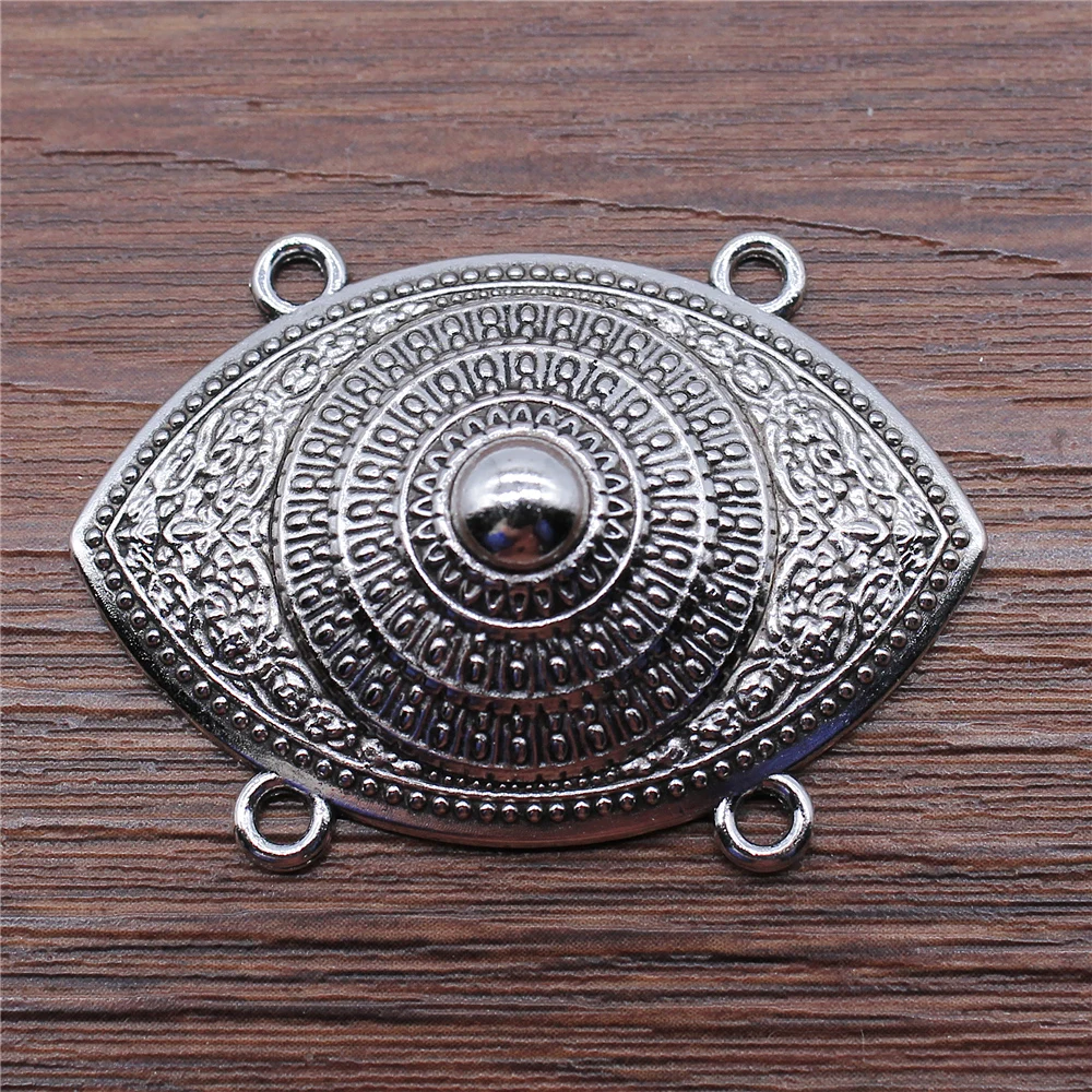 

4pcs Antique Silver Color 4-Hole Body Chain Connector Jewelry Making Accessories 32x44mm Necklace Making Accessoreis