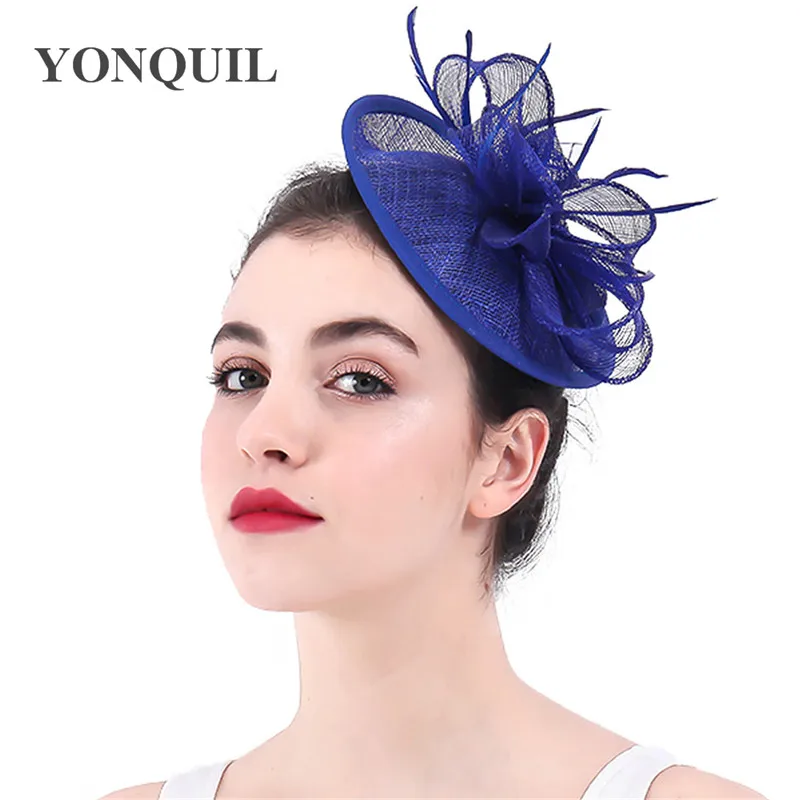 

Women Ladies Fancy Bride Fascinator Hat Headband Elegant Women Wedding Headpiece Birdal Mariage Chapeau Cap Hair Band Mesh Hat