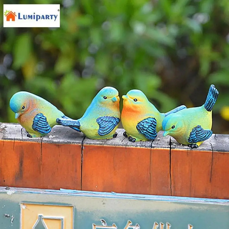 HobbyLane прекрасный смолы мини фигурки птиц статуя домашний стол украшение для