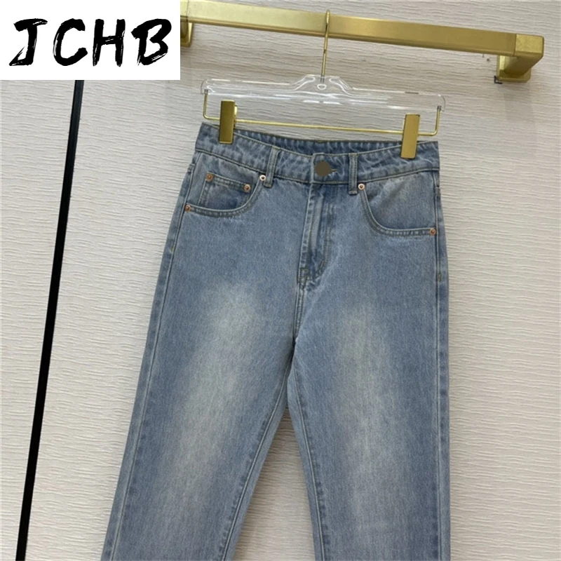 Cotton Brand Luxury Women 2021 Early Spring New High-Waisted Slim Soft Jeans Casual Zipper Straight Wash Denim Pants