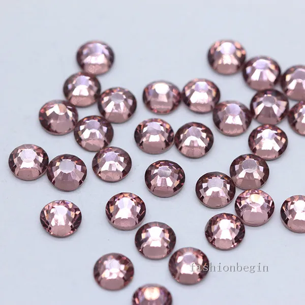 lt amethyst Высокое качество ss30 43 цвета серебряный с плоской задней частью стеклянный камень не горячей фиксации хрустальные стразы свадебные открытки, ювелирные изделия, платье делая бусины - Цвет: lt amethyst