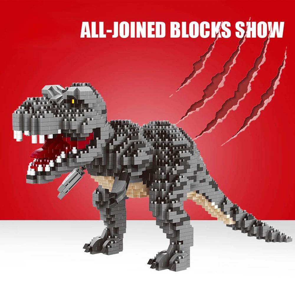 Динозавр Парк Юрского периода Модель тираннозавра Рекс Велоцираптор нано