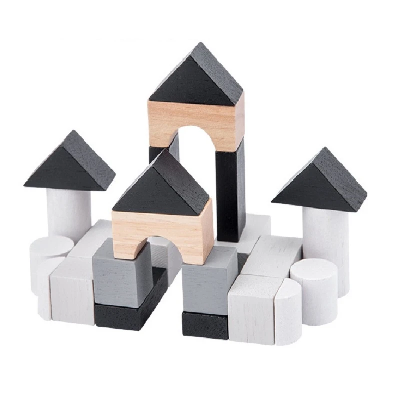 

Монтессори портативная игра для поездки железная коробка деревянные Обучающие игрушки раннего развития 3D головоломка кубик строительные игрушки для детей 2 +