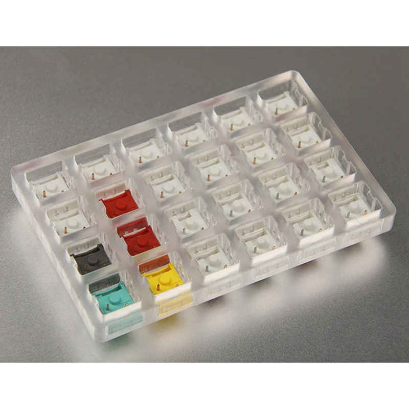 24 переключателя тестер с акриловой основой пустые колпачки клавиш для