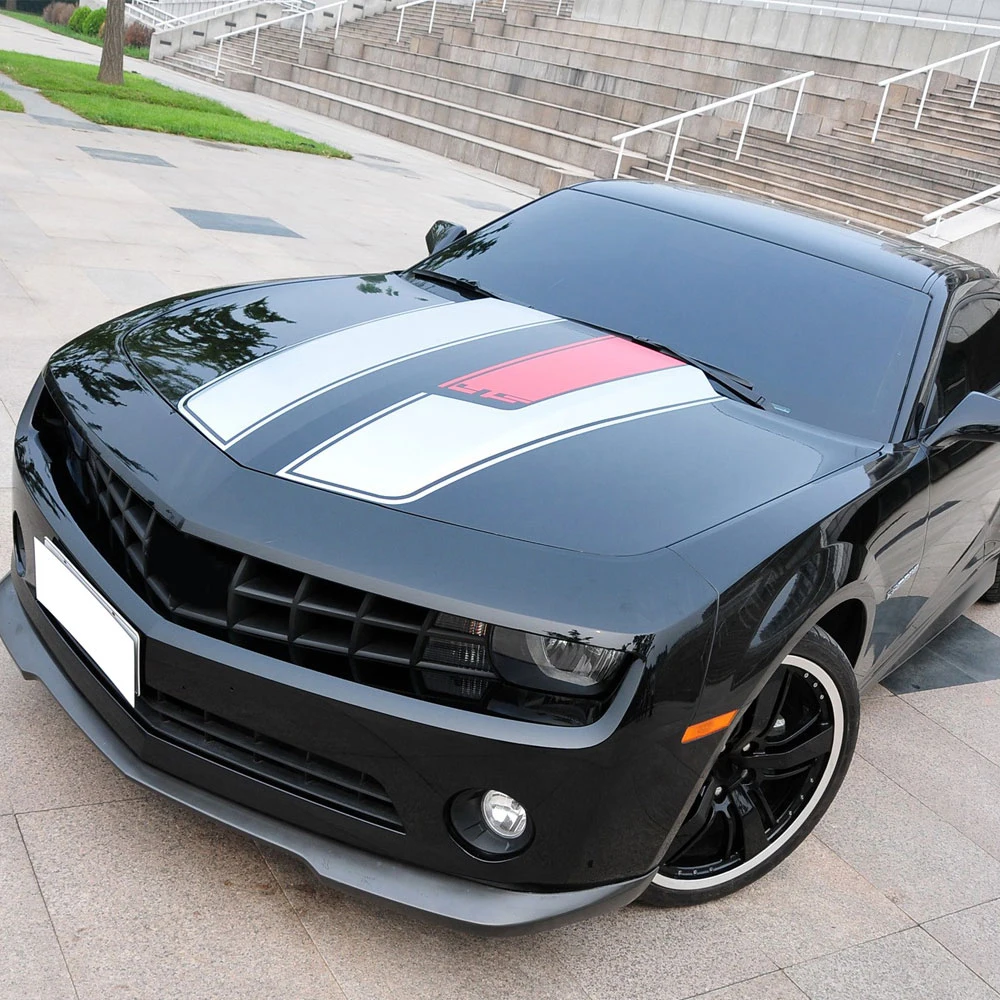 DSYCAR 1 комплект Автомобильный виниловый передний капот и задний в полоску