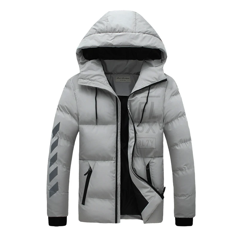 Men Winter Warm Jackets Hooded Parkas New Fashion Slim Print Down Mens And Coats | Мужская одежда
