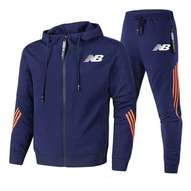 

2021 hot men's zip-up hoodie and sweatpants sweatsuit jumper A new line of jogging tracksuits for spring and winter