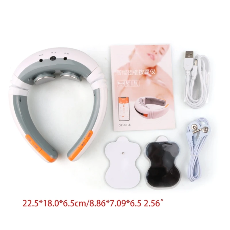 

Rechargeable Electric Cervical Neck Massager Relax Heated Body Musle Relief Pain for Office Workers C1FF