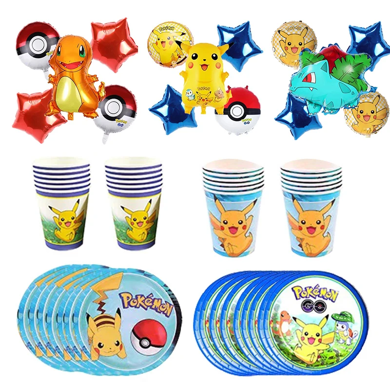 Аксессуары для дня рождения с покемоном яркий флаг торта подставка башня