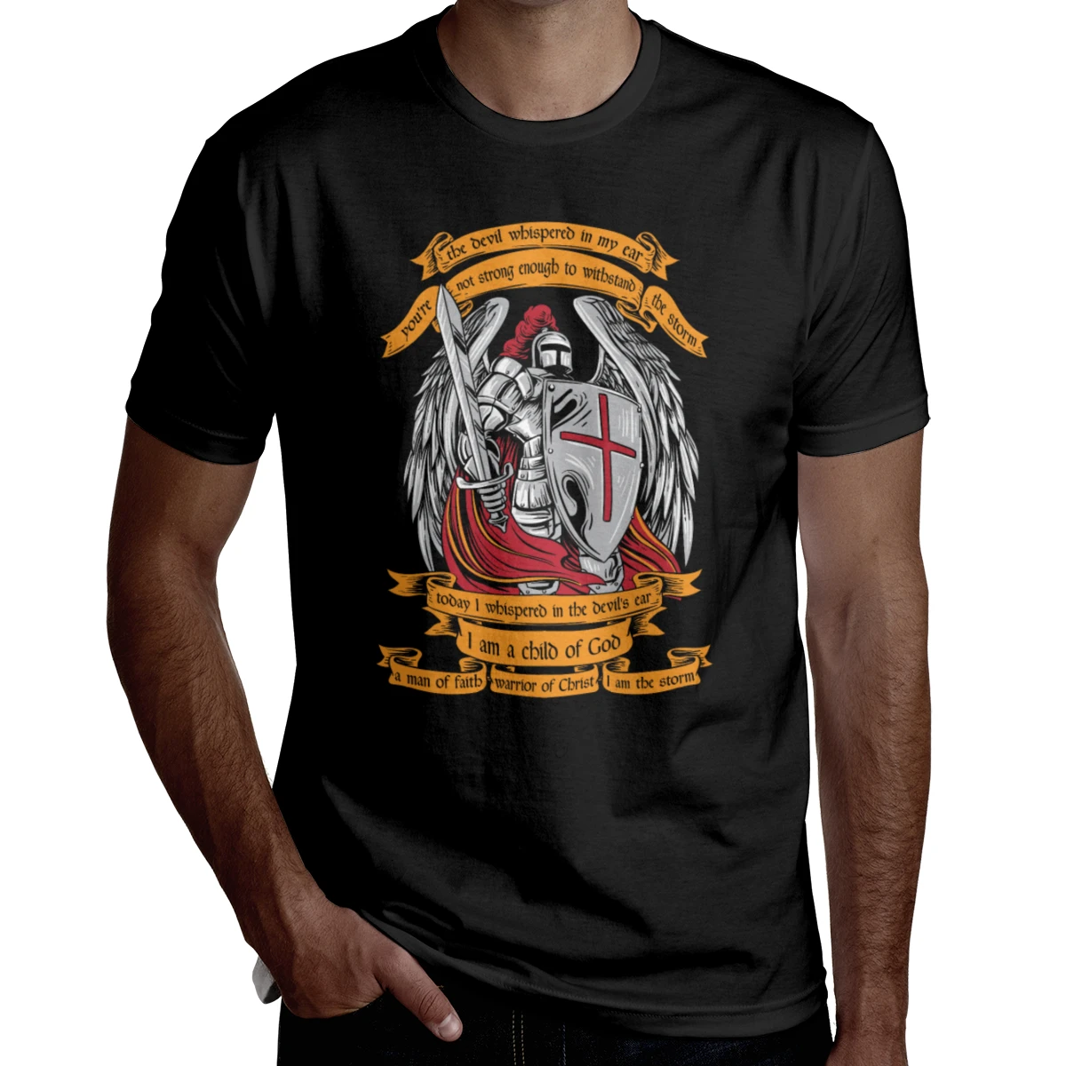 

Knight Templar I Am A Child Of God Shirt Halloween 2021 Mens oversized summer t shirt printed funny