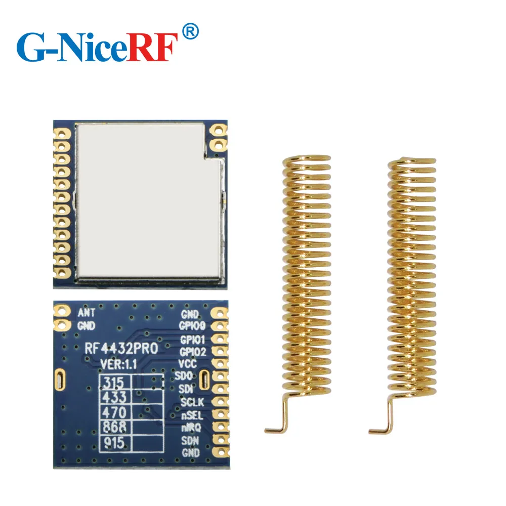 10pcs/lot 100mW Si4432 RF Chip RF4432PRO 433MHz Embeded Anti-interference and Remote FSK/ GFSK Wireless Data Transceiver