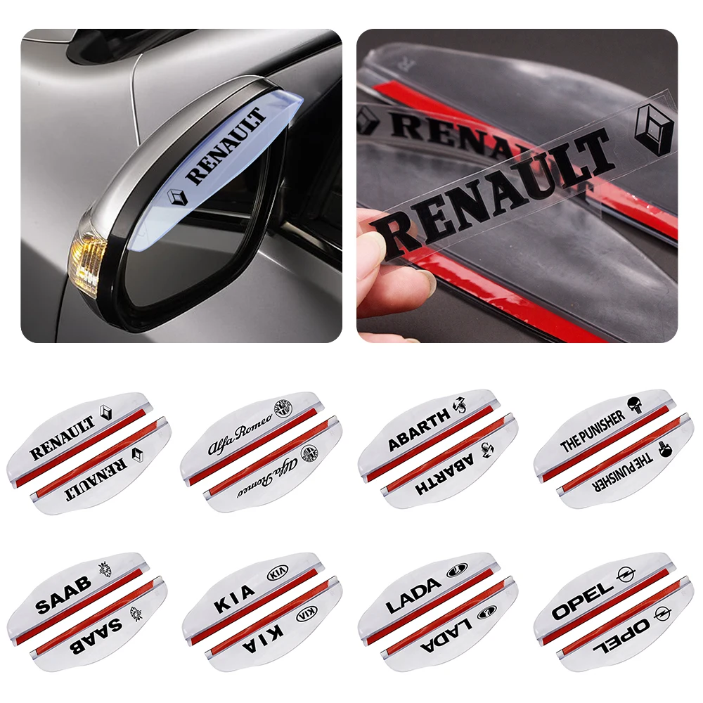 2 шт./лот универсальные ПВХ автомобильные дождевики для зеркала заднего вида с