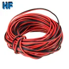 5 м Электронный электрический медный резиновый светодиодный провод кабель красный черный 2Pin изолированный удлинитель автомобильный аудиокабель колонка, проводной кабель