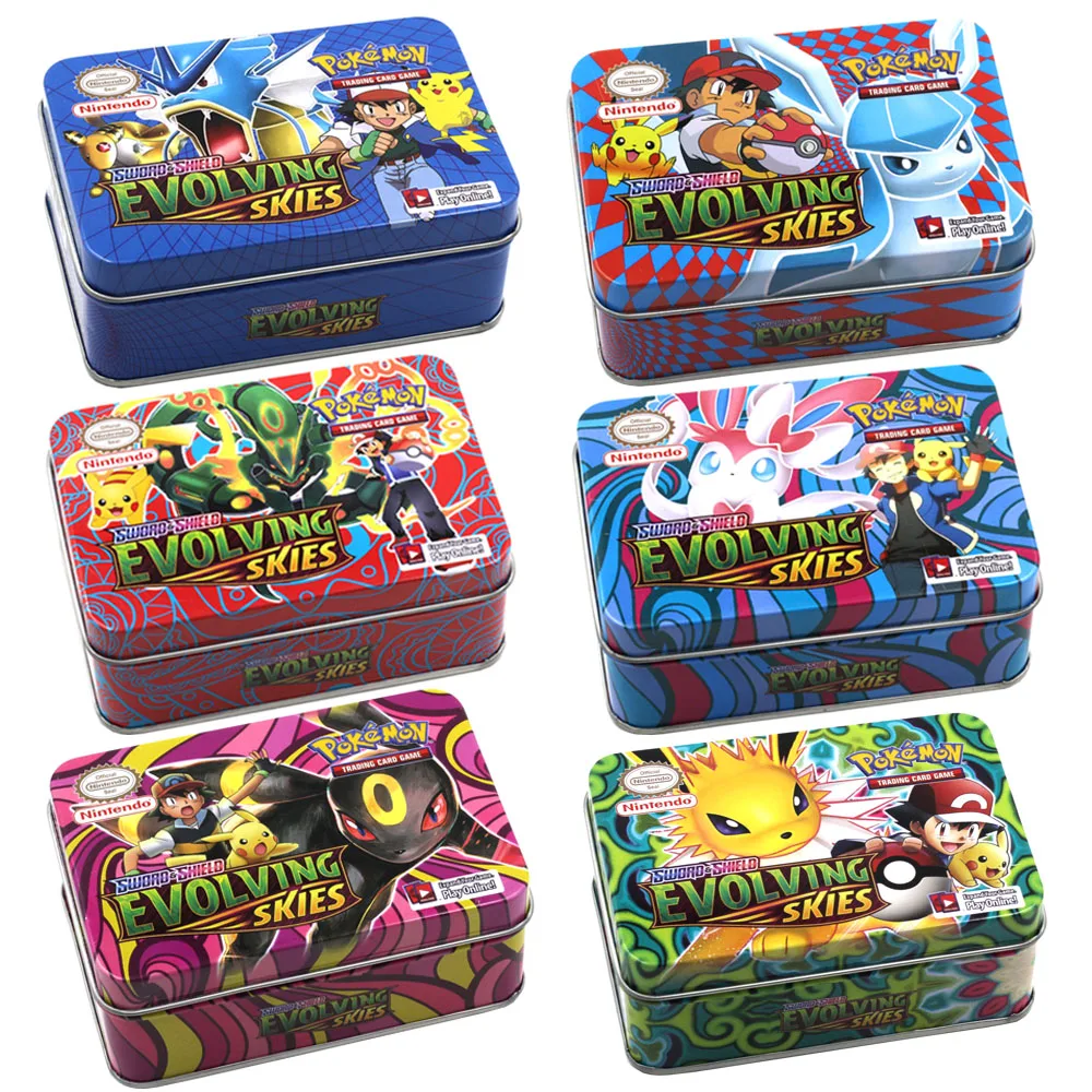 

2021 NEW Spanish French English Pokemon Cards EVOLVING SKIES 42Pcs Cards Collection Gift Kids Game Toy