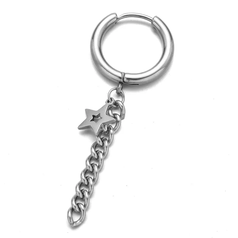 E1850 O LUBINGSHINE, модные серьги для женщин, Мужчин, Ювелирные изделия, простые, нержавеющая сталь, золото/серебро/черный, круглые серьги-кольца - Окраска металла: E1850 O