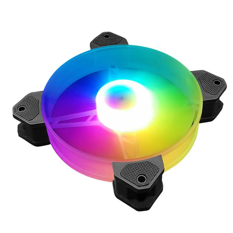 Цветной вентилятор для компьютера 120 мм RGB чехол ПК охлаждающий регулировка