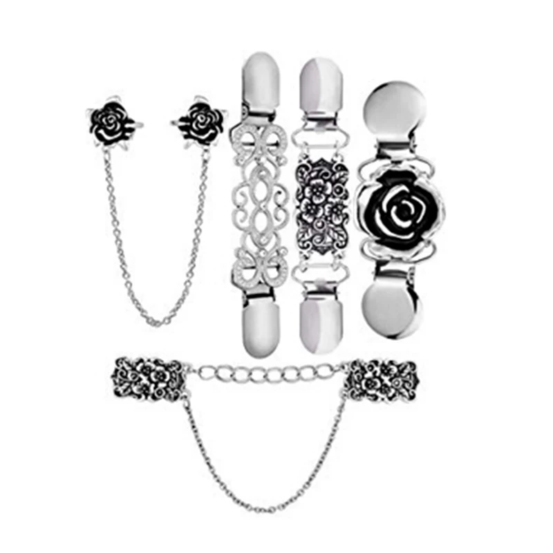 5 шт. свитер зажим для шали s набор кардиган Ретро воротник зажимы антикварные