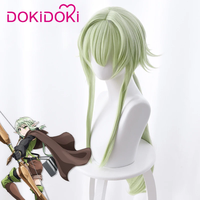 DokiDoki аниме Goblin Slayer косплей парик Фея Archer волосы для женщин длинные зеленые