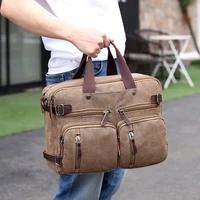 men canvas briefcase business laptop handbag large messenger shoulder bag big casual male tote back bags travel suitcase