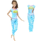 1 комплект кукольный наряд ручной работы, радужная футболка с солнцем, брюки с облаком, повседневная одежда для девочек, одежда для Барби, строительный подарок