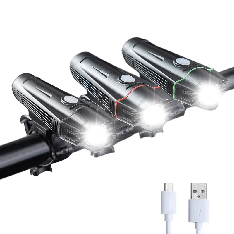 USB Перезаряжаемый передний велосипедный светильник T6 светодиодный для горного