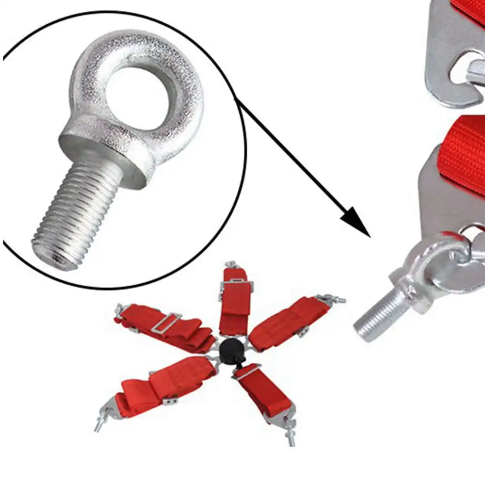 Конкуренции жгут болт с проушиной Размер: 7/16 набор из 4 шт. для гоночное сиденье