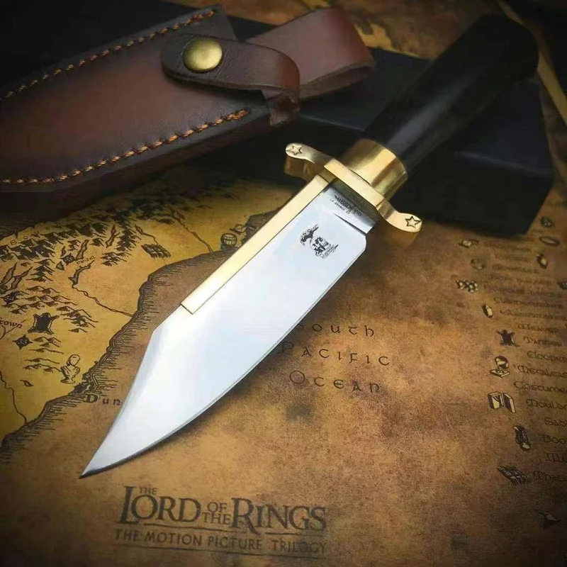 

Нож с фиксированным лезвием 440A Hibben, черная деревянная ручка, 58HRC, одноразовые тактические инструменты для кемпинга, охоты, выживания, карман...