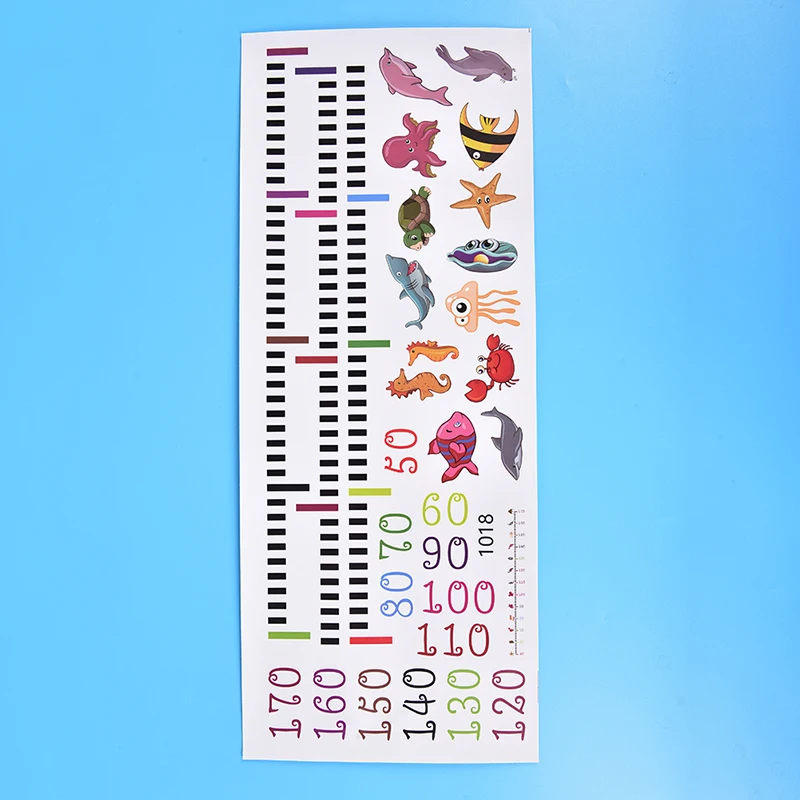 1 x детская Таблица для измерения роста мультяшная наклейка животное на стену |
