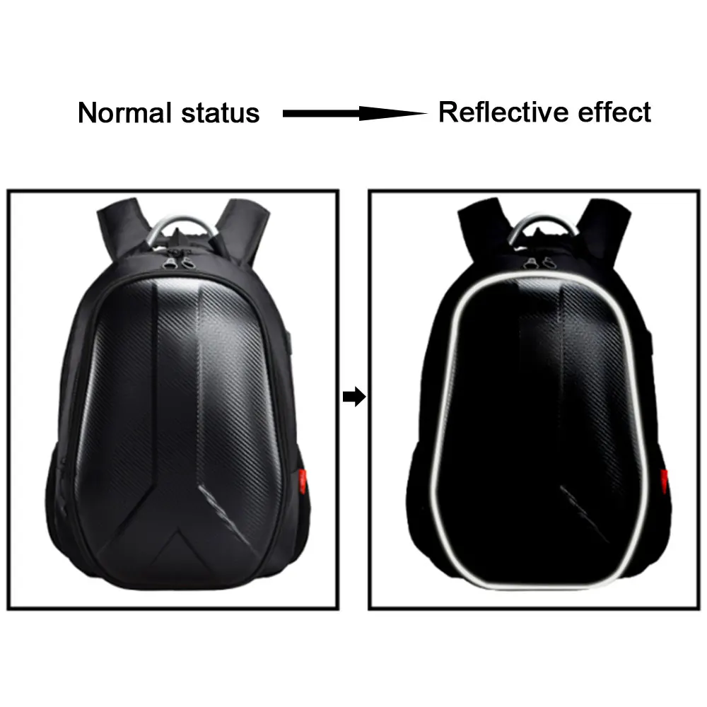 

Men's Waterproof Fabric Motorcycle Bag Large Capacity Hard Shell Backpack Helmet Bag Riding Shoulder Bag Cycling Storage Bag F22
